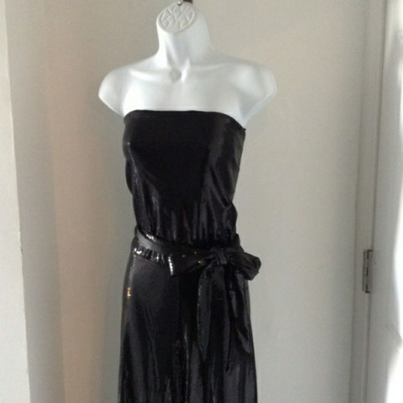 WHBM Black Sequined Jumpsuit - Picture 2 of 3